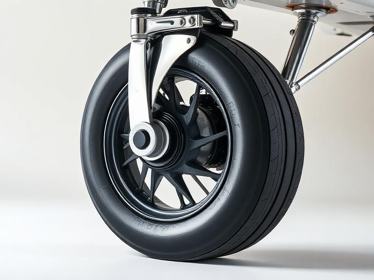 Aircraft landing gear wheel with brake unit and tyre